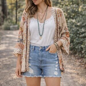 Frame Denim SZ 26 Le Cutoff Jean Shorts Cotton Blend Beachy Vacation Summer